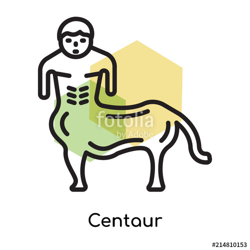 500x500 Centaur Icon Vector Sign And Symbol Isolated On White Background
