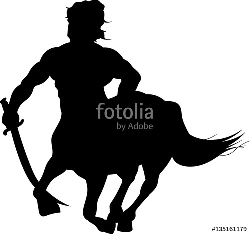 500x469 Centaur Vector Silhouette Stock Image And Royalty Free Vector