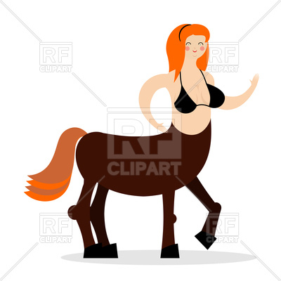400x400 Cheerful Mythical Woman Centaur Vector Image Of People