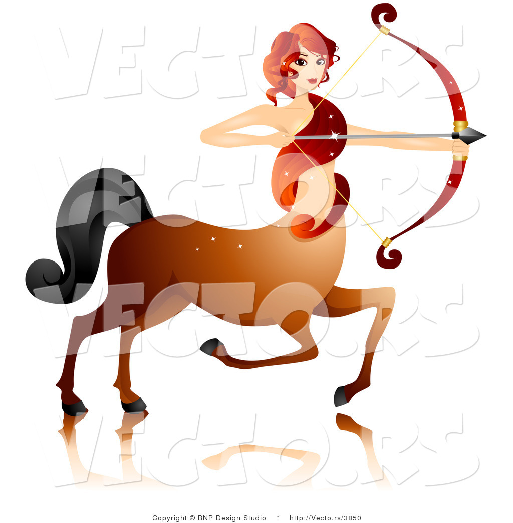 1024x1044 Vector Of Beautiful Horoscope Sagittarius Centaur Girl Archer