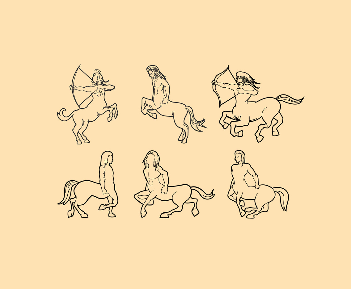 1136x936 Centaur Figures Vector Vector Art Graphics