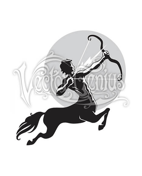 468x580 Centaur Iconic Logo Stock Art