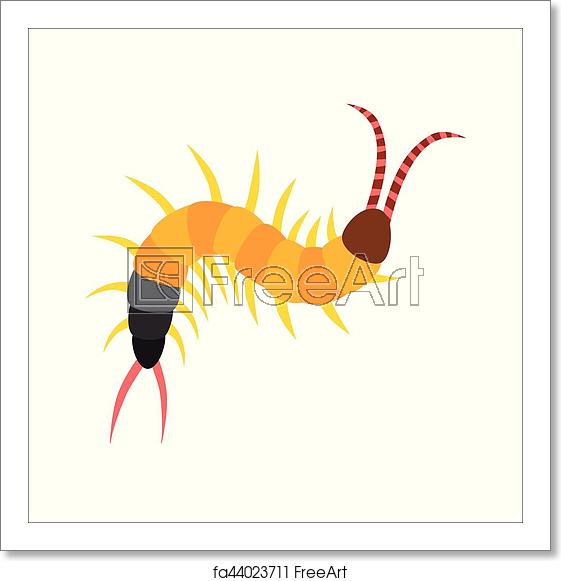 Free Art Print Of Cute Centipede Animal Cartoon Character Vector 561x581 Free Art Print Of Cute Centipede Animal Cartoon Character Vector