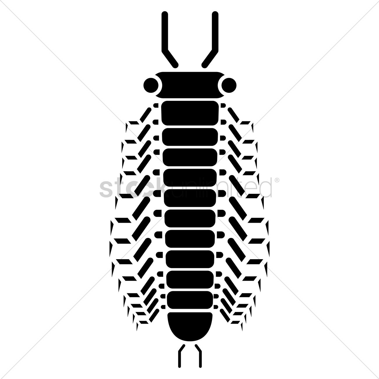 Silhouette Of Centipede Vector Image 1300x1300 Silhouette Of Centipede Vector Image