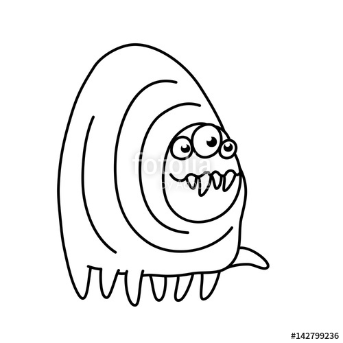 Toothy Cartoon Monster Centipede Vector Illustration Stock 500x500 Toothy Cartoon Monster Centipede Vector Illustration Stock