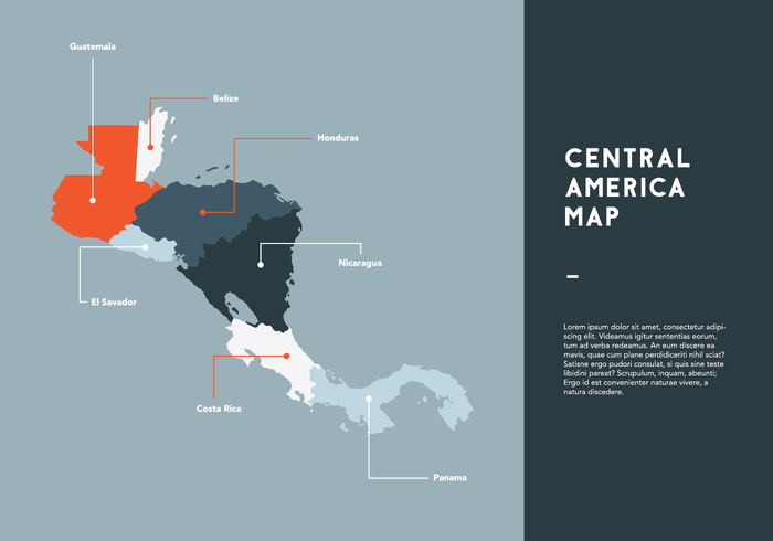 700x490 Central America Map Vector