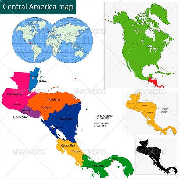 590x590 Central America Map Travel Vectors Art Central America Map