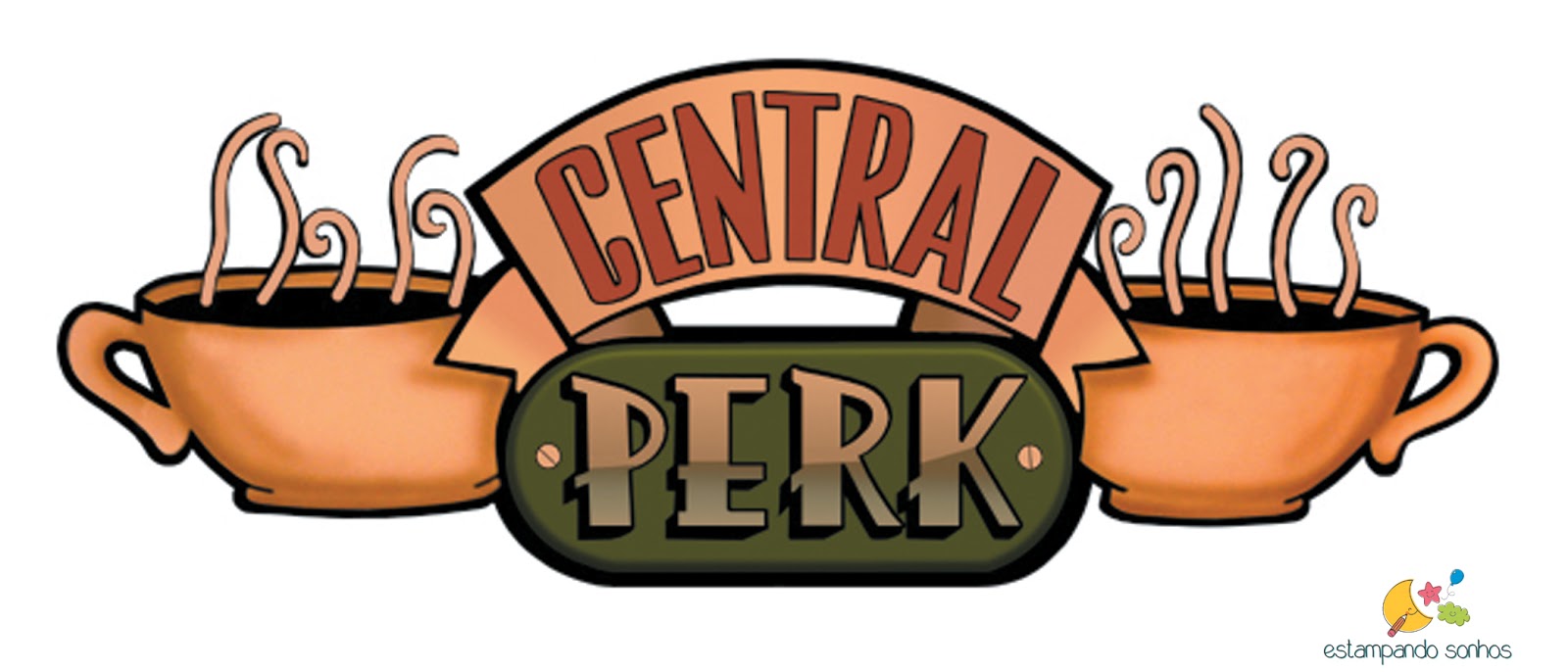 Central Perk Cafe друзья логотип