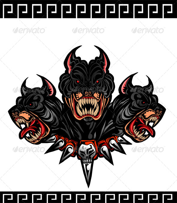 Cerberus Head Mascot 590x676 Cerberus Head Mascot