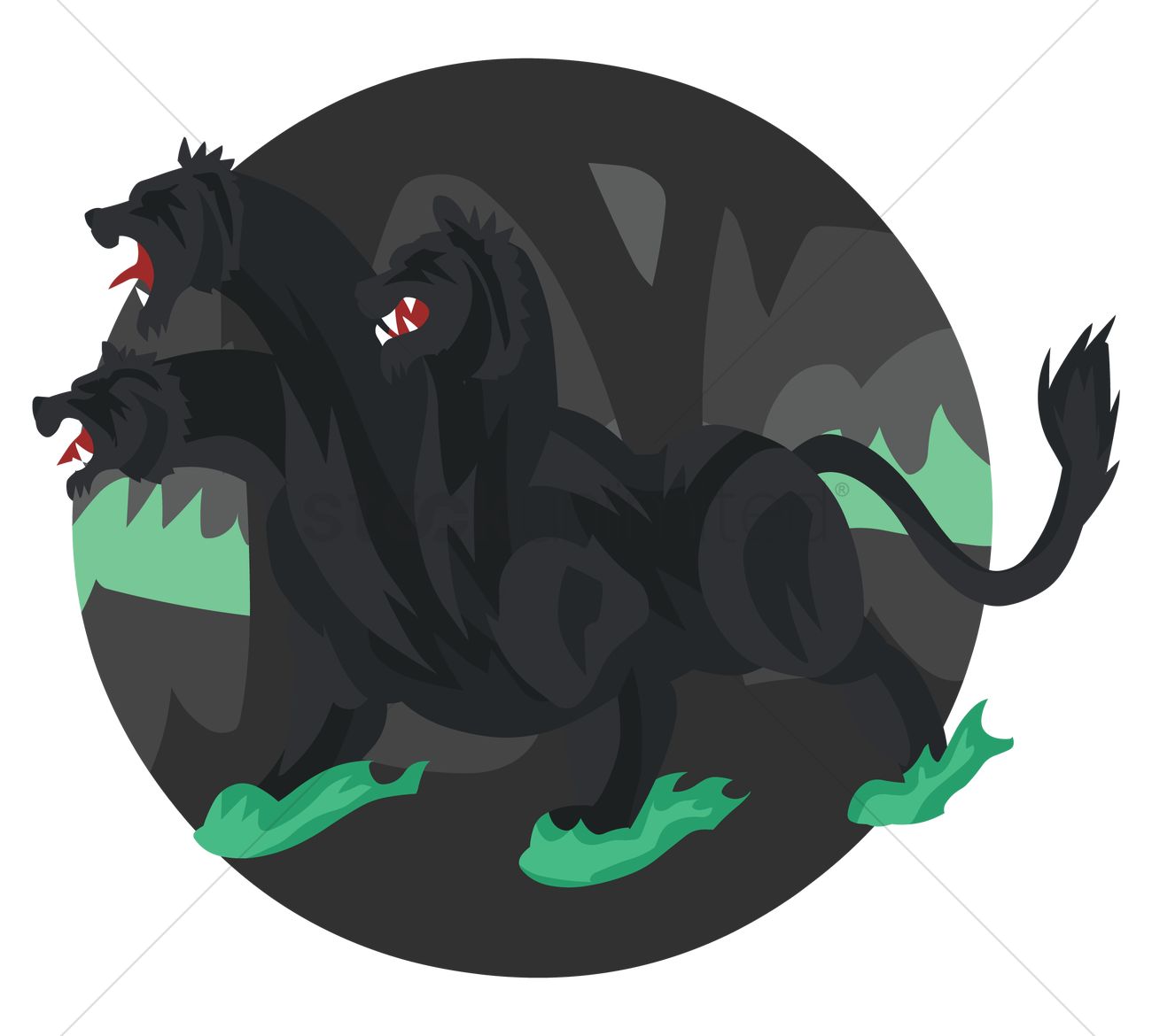 Cerberus Vector Image 1300x1170 Cerberus Vector Image