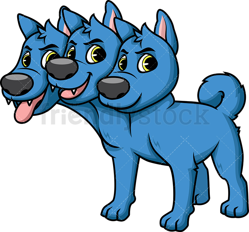Underworld Guardian Cerberus Cartoon Vector Clipart 796x741 Underworld Guardian Cerberus Cartoon Vector Clipart