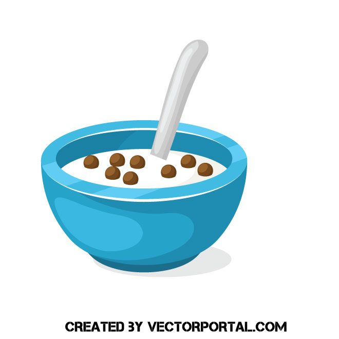 660x660 Cereal In A Bowl Vector Image Food And Drink Vectors Free