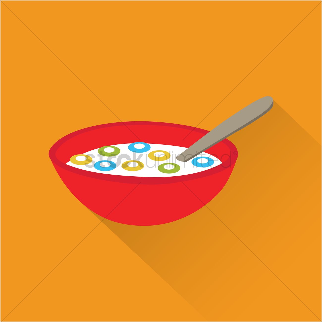 1300x1300 Free Bowl Of Cereal Vector Image