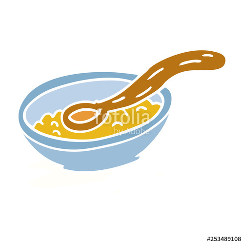 500x500 Cartoon Doodle Of A Cereal Bowl Stock Image And Royalty Free