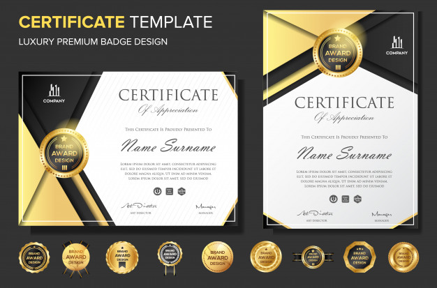 Certificate Of Appreciation Background Template With Badge Vector 626x413 Certificate Of Appreciation Background Template With Badge Vector