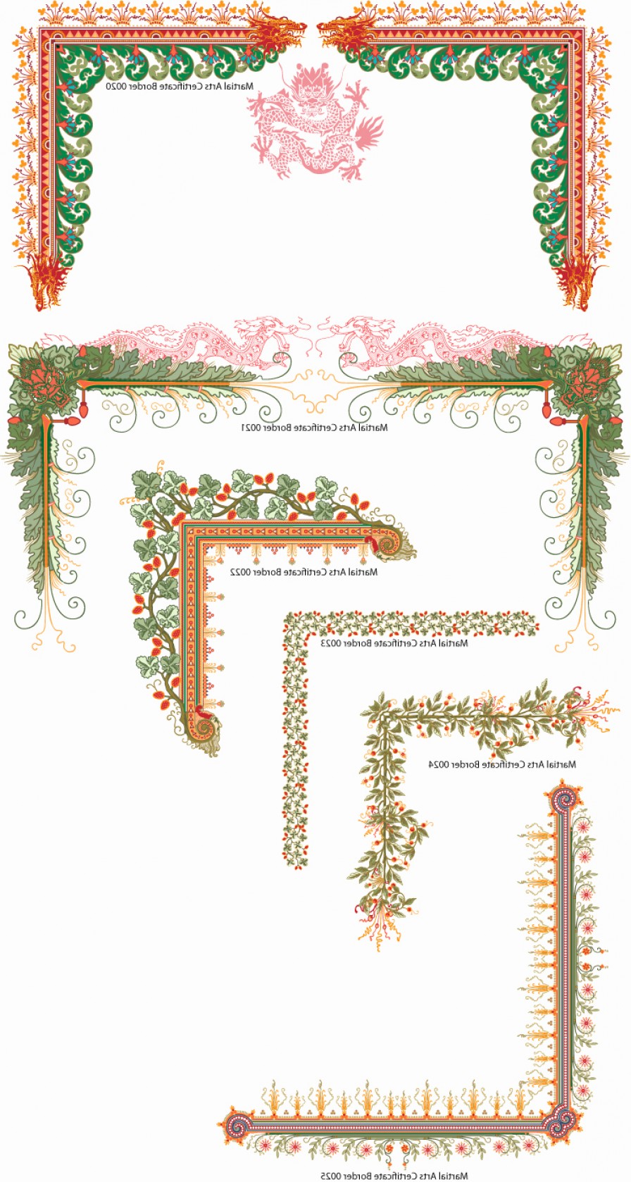 896x1678 Certificate Border Vector Unique Martial Arts Certificates