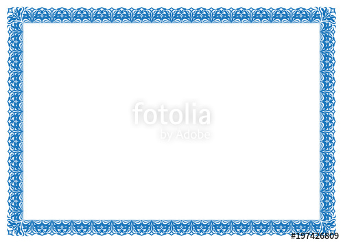 500x354 Blue Abstract Border Frame For Certificate Of Appreciation