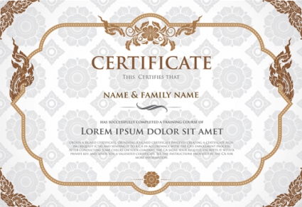 Certificate Template With Retro Frame Vector Free Vectors Ui 425x291 Certificate Template With Retro Frame Vector Free Vectors Ui