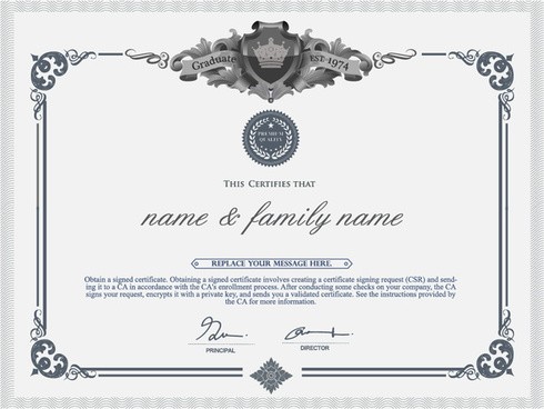 Certificate Frame Vector Cdr Great Certificate Diploma Template 490x368 Certificate Frame Vector Cdr Great Certificate Diploma Template