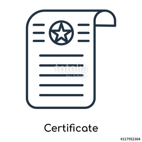 Certificate Icon Vector Isolated On White Background, Certificate 500x500 Certificate Icon Vector Isolated On White Background, Certificate