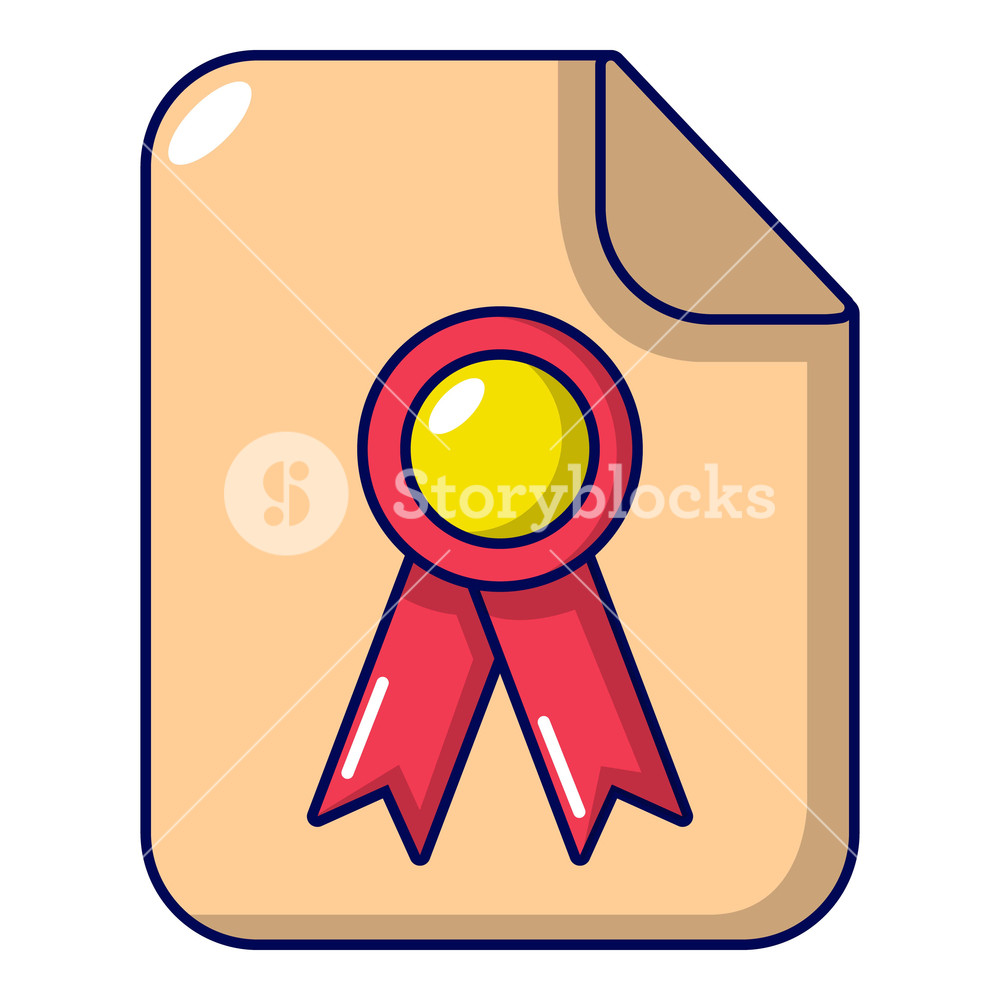 Certificate Icon Cartoon Illustration Of Certificate Vector Icon 1000x1000 Certificate Icon Cartoon Illustration Of Certificate Vector Icon