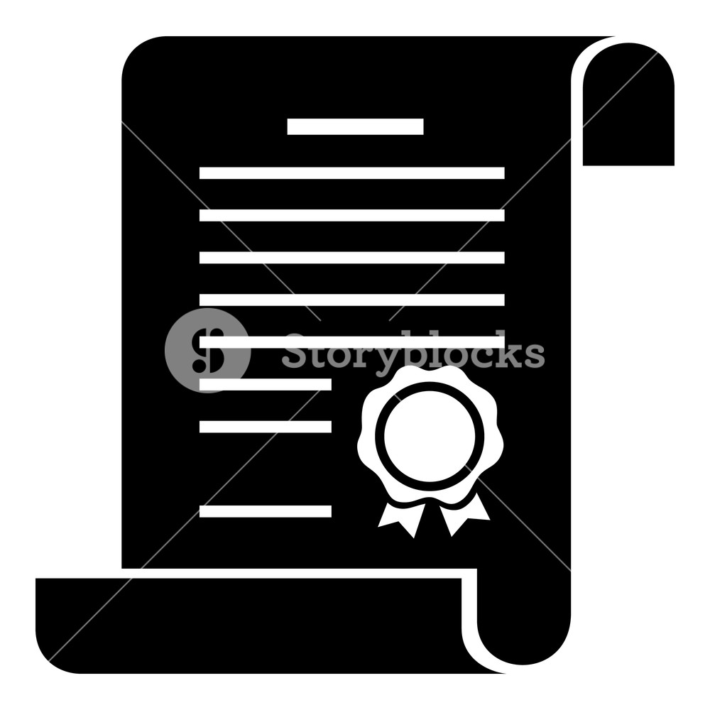 Certificate Icon Simple Illustration Of Certificate Vector Icon 1000x1000 Certificate Icon Simple Illustration Of Certificate Vector Icon
