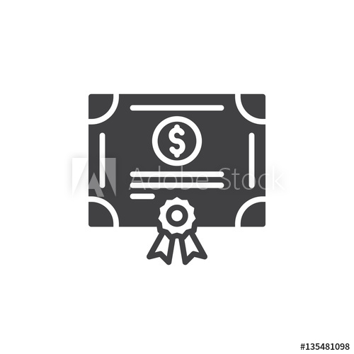 Stock Share Certificate Icon Vector, Filled Flat Sign, Solid 500x500 Stock Share Certificate Icon Vector, Filled Flat Sign, Solid