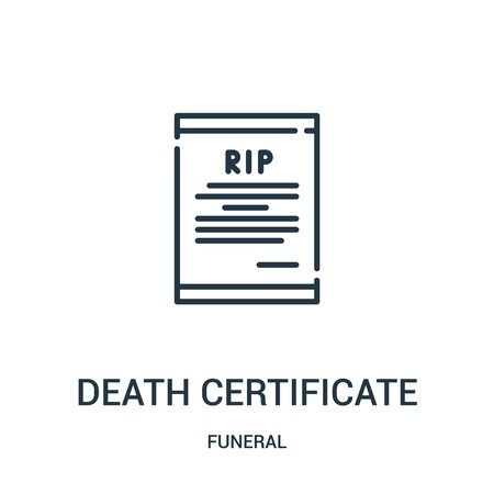 Death Certificate Icon Vector From Funeral Collection Thin Line 450x450 Death Certificate Icon Vector From Funeral Collection Thin Line