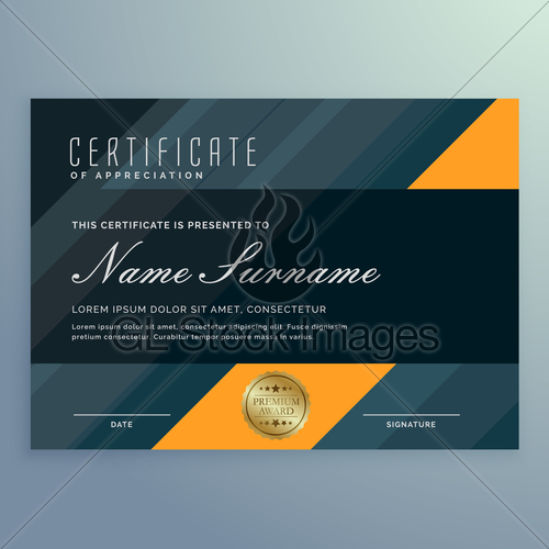 Dark Certificate Of Appreciation Template Design Vector Gl Stock 500x500 Dark Certificate Of Appreciation Template Design Vector Gl Stock