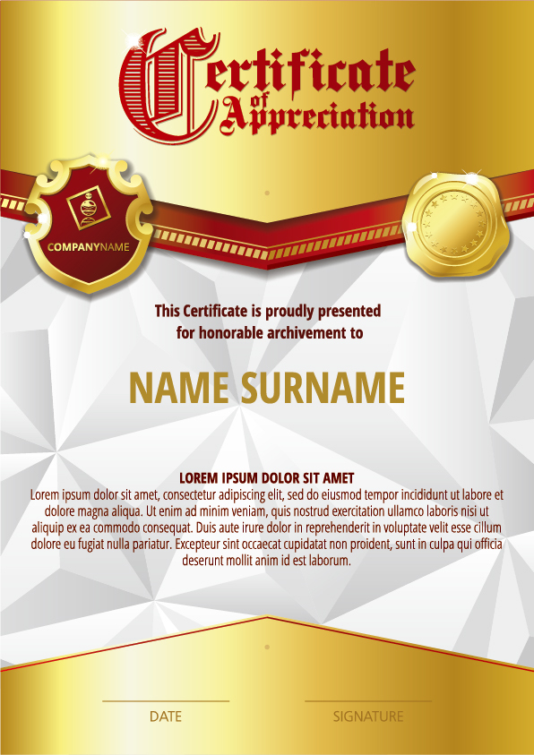Luxury Diploma And Certificate Template Vector Design Free Download 596x843 Luxury Diploma And Certificate Template Vector Design Free Download