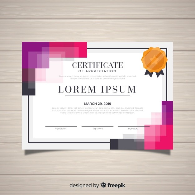 Certificate Template Freepik New Certificate Of Appreciation Vector 626x626 Certificate Template Freepik New Certificate Of Appreciation Vector