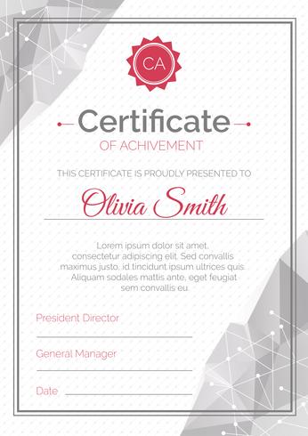 Certificate Template Polygonal Style Diploma Of Completion 346x490 Certificate Template Polygonal Style Diploma Of Completion