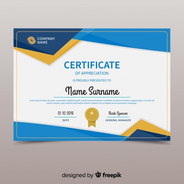 Certificate Of Completion Vector at Vectorified.com | Collection of ...