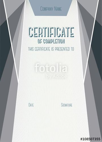 Dark Vertical Modern Certificate Of Completion Size With Mm 359x500 Dark Vertical Modern Certificate Of Completion Size With Mm