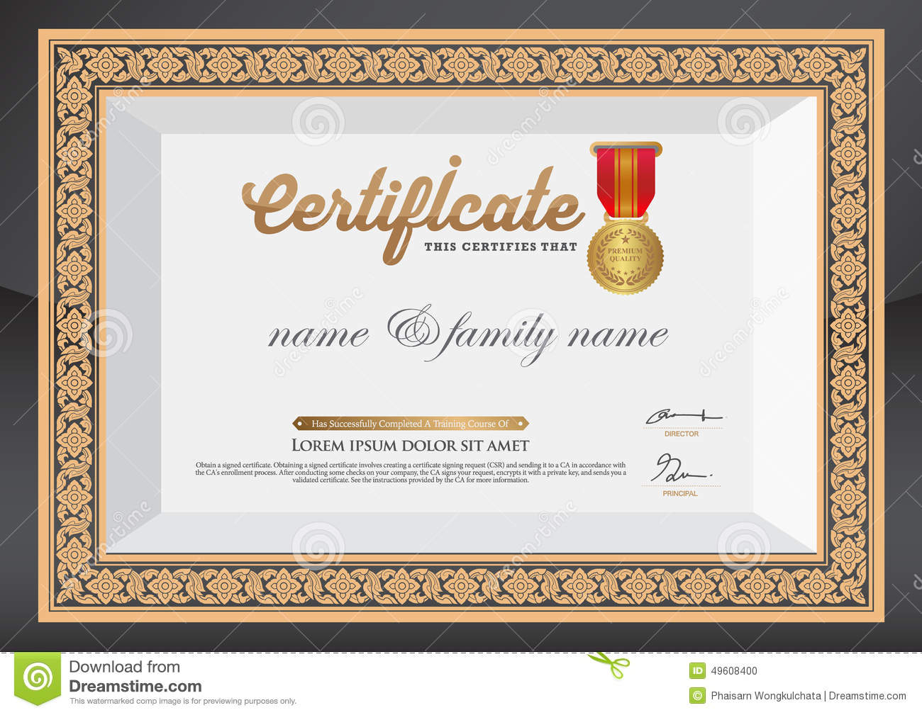 Gold Certificate Of Completion Template 1300x1009 Gold Certificate Of Completion Template