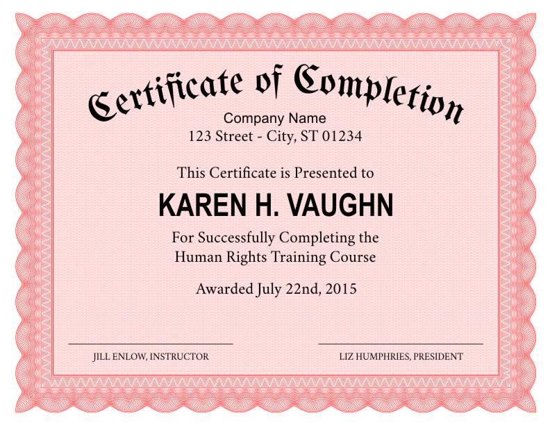 Red Pdf Certificate Of Completion Template Stock Vector Docs 792x612 Red Pdf Certificate Of Completion Template Stock Vector Docs