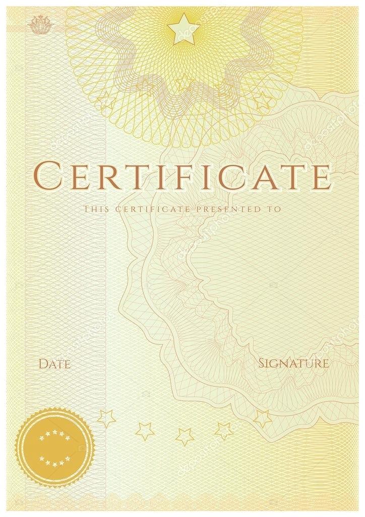 Certificate Of Completion Template Pattern Stock Pdf Vector 724x1024 Certificate Of Completion Template Pattern Stock Pdf Vector