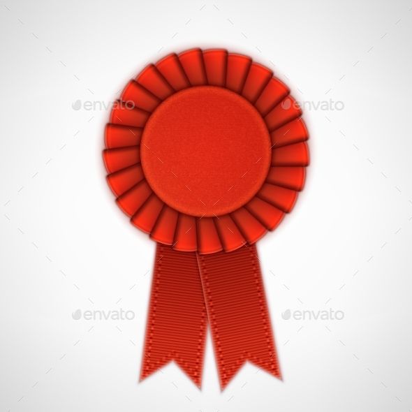 590x590 Red Rosette With Ribbons