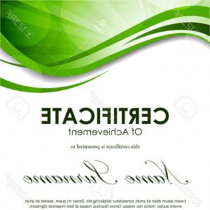 300x300 Photostock Vector Certificate Of Achievement Template With Green