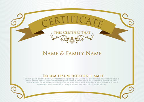 Elegant Certificate Template Vector Design Free Download 500x353 Elegant Certificate Template Vector Design Free Download