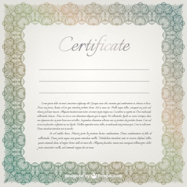 Certificate Template Vectors Download Free Vector Art 600x600 Certificate Template Vectors Download Free Vector Art