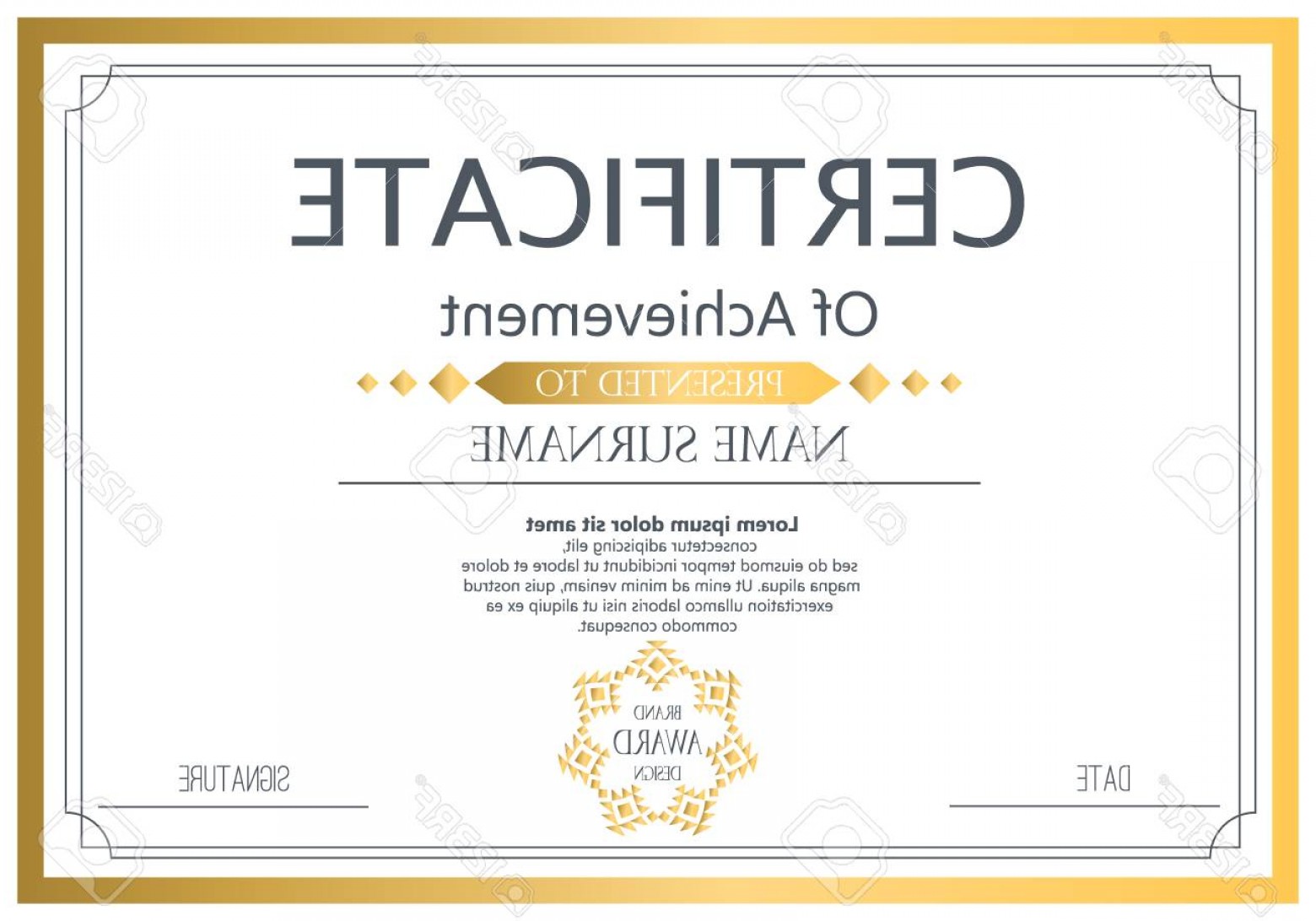 Photostock Vector Vector Certificate Template Vector Award 1560x1092 Photostock Vector Vector Certificate Template Vector Award