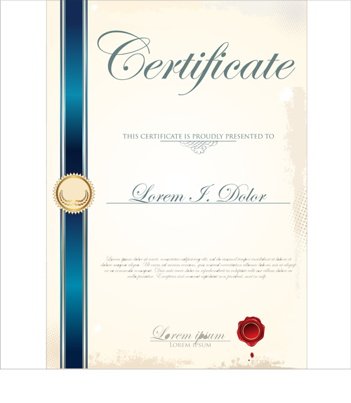 Vector Certificate Template Free Download 500x575 Vector Certificate Template Free Download