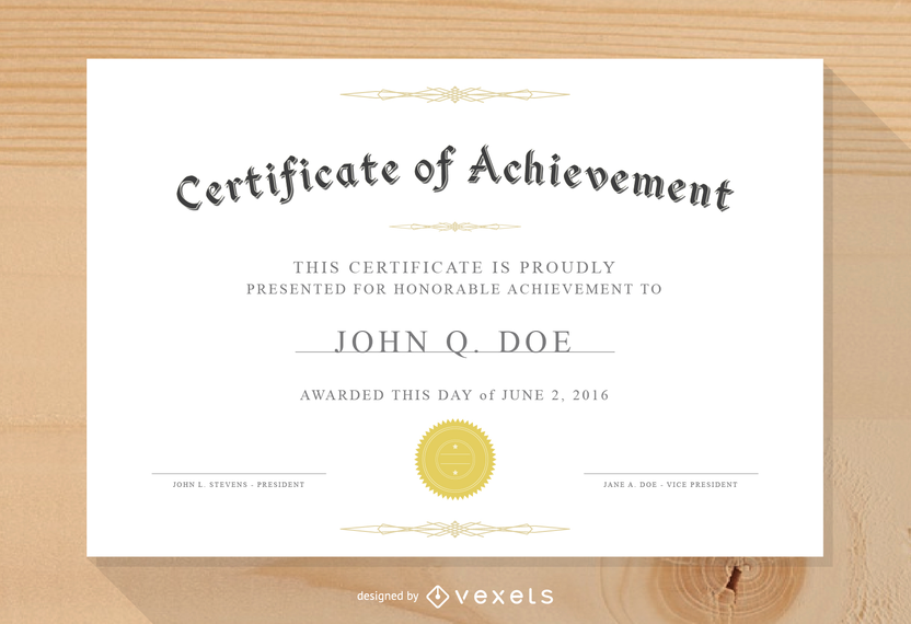 Beautiful Certificate Template Vector 832x570 Beautiful Certificate Template Vector