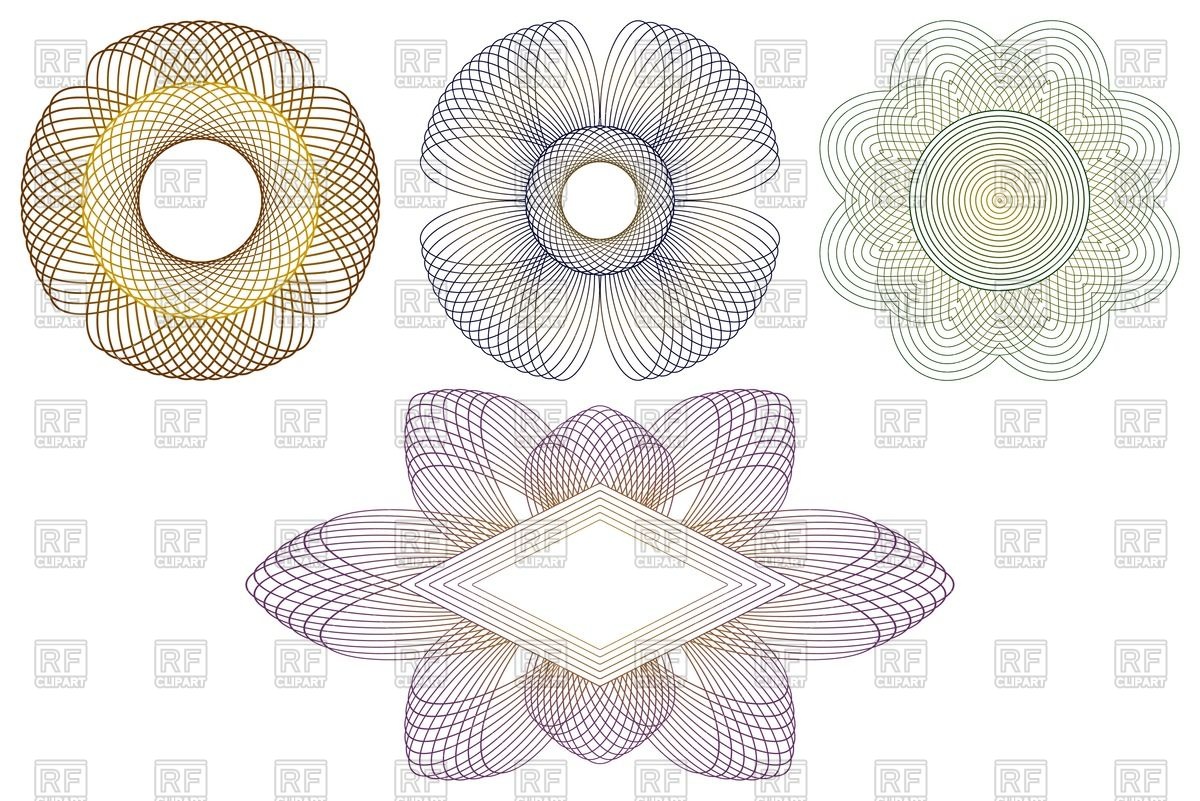 1200x801 Round Guilloche Elements And Frames