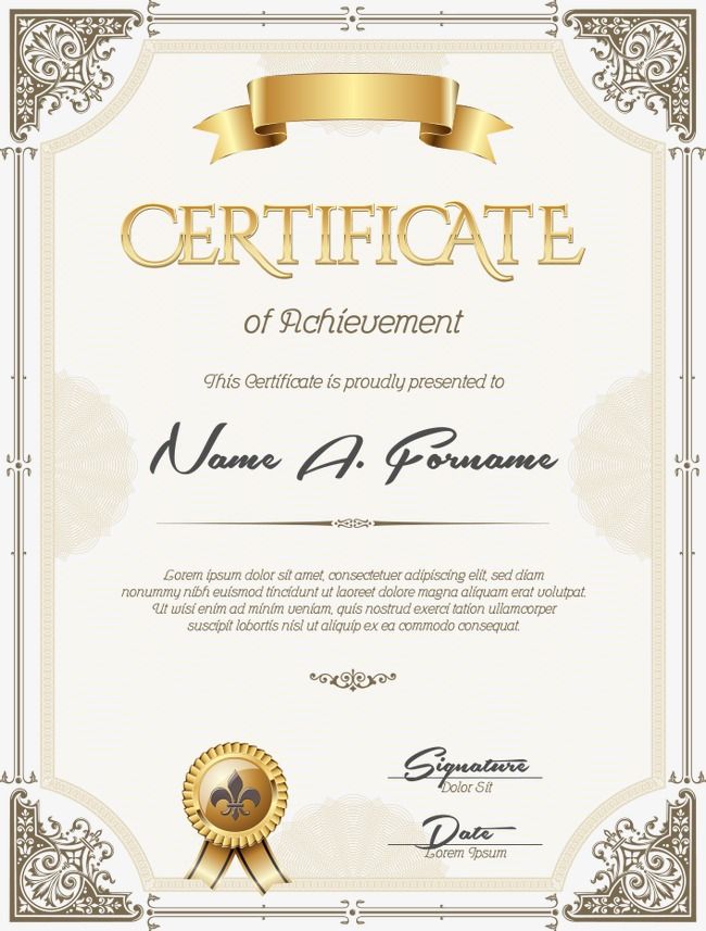 650x857 Vector Certificate Template, Certificate, Vector Certificate