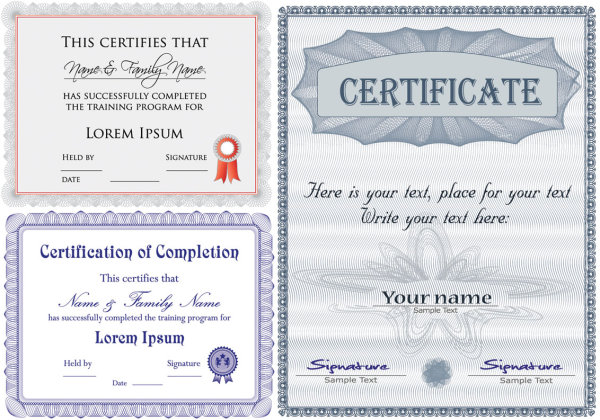 600x420 Certificate Vector Free Download Free Vectors Graphic Design