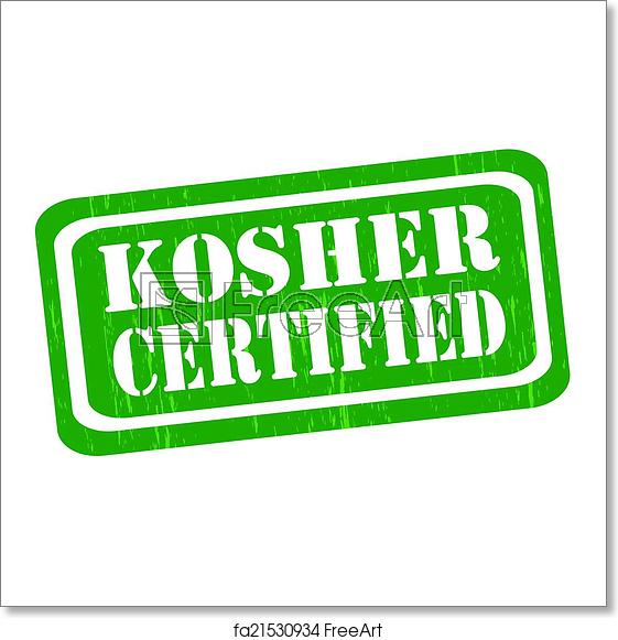 561x581 Free Art Print Of Kosher Certified St Grunge Rubber Stamp