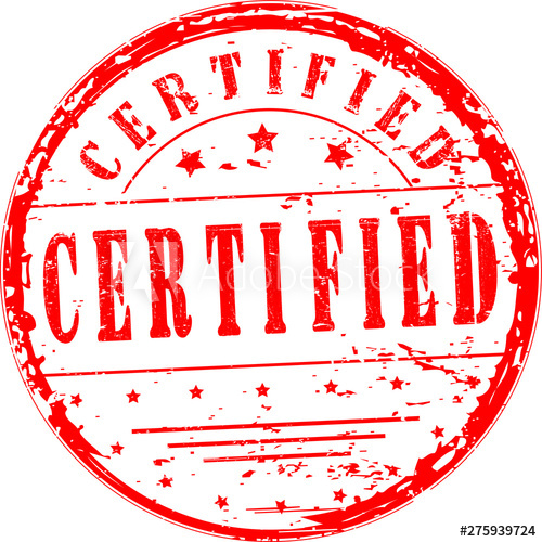 500x500 Certified Grunge St Vector Illustration