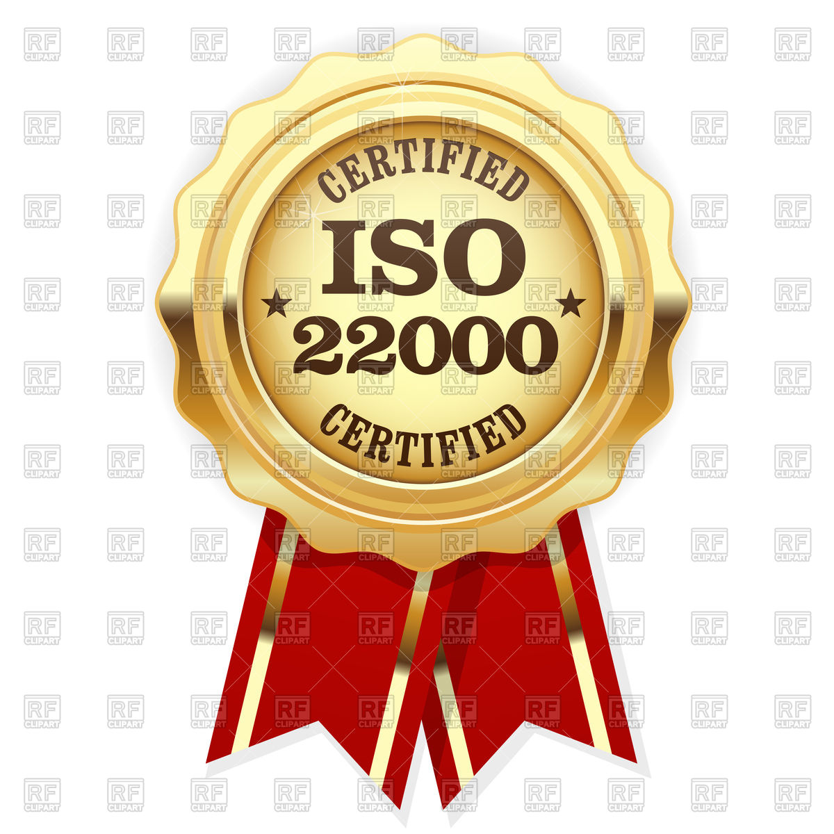 1200x1200 Iso Standard Certified Rosette Vector Image Of Icons